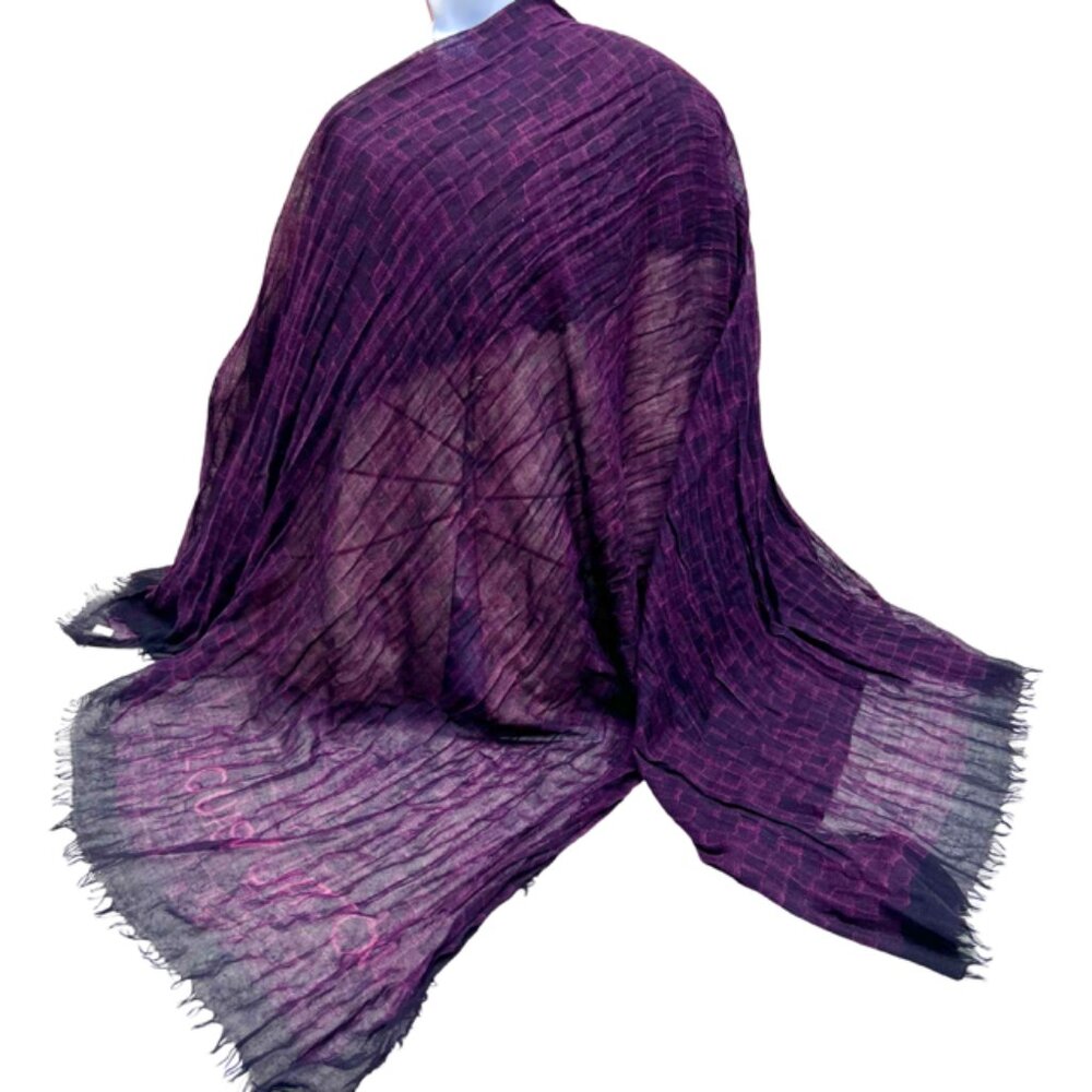 LOUIS VUITTON Etole Fringe Shawl Wrap 70% Cashmere/30% Silk 80" x51" 401910(42
